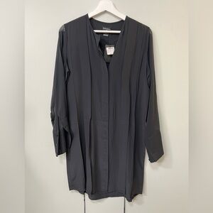 CLUB MONACO black silk tunic dress Size 2 NWT